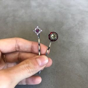 Anthropolgie Colorful & Sparkly Crystal Bobby Pins